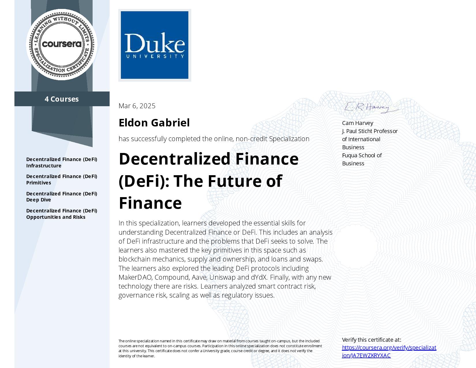 Duke University — Decentralized Finance (DeFi): The Future of Finance