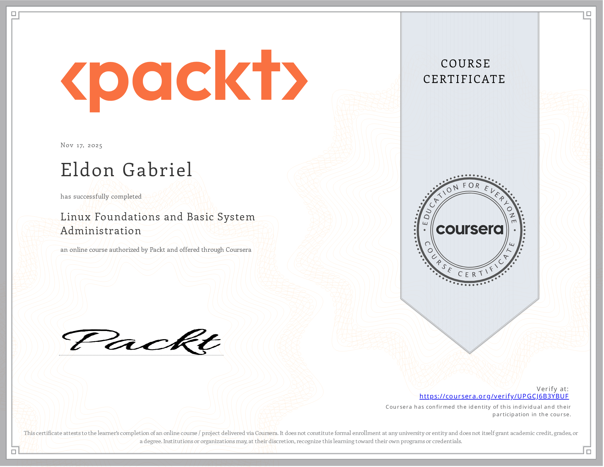 Packt Linux Foundations and Basic System Administration