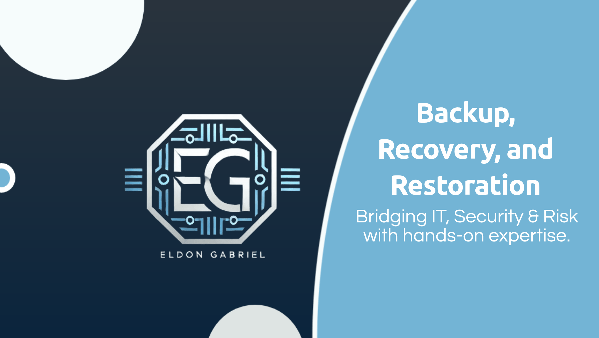 Backup, Recovery, and Restoration