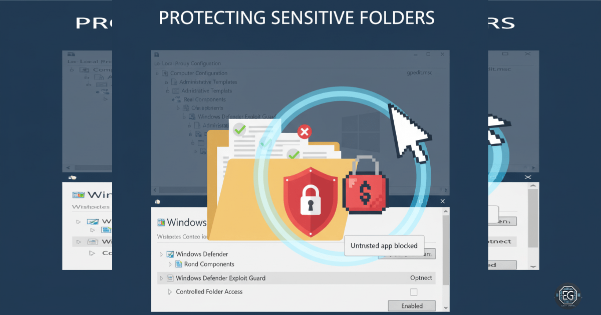 Protecting Sensitive Folders with Controlled Folder Access via Local Group Policy