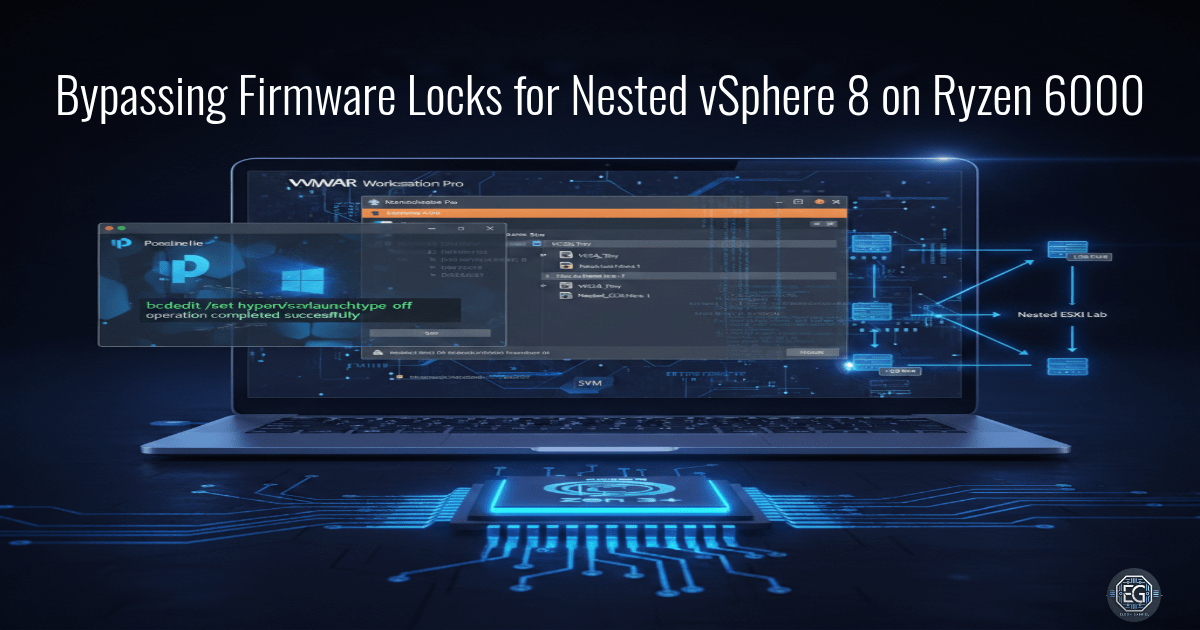 Bypassing Firmware Locks for Nested vSphere 8 on Ryzen 6000