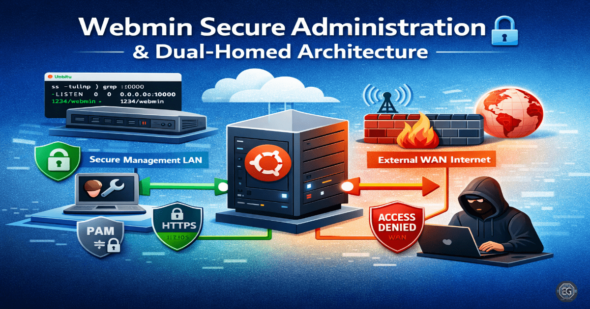 Webmin Secure Administration & Dual-Homed Architecture